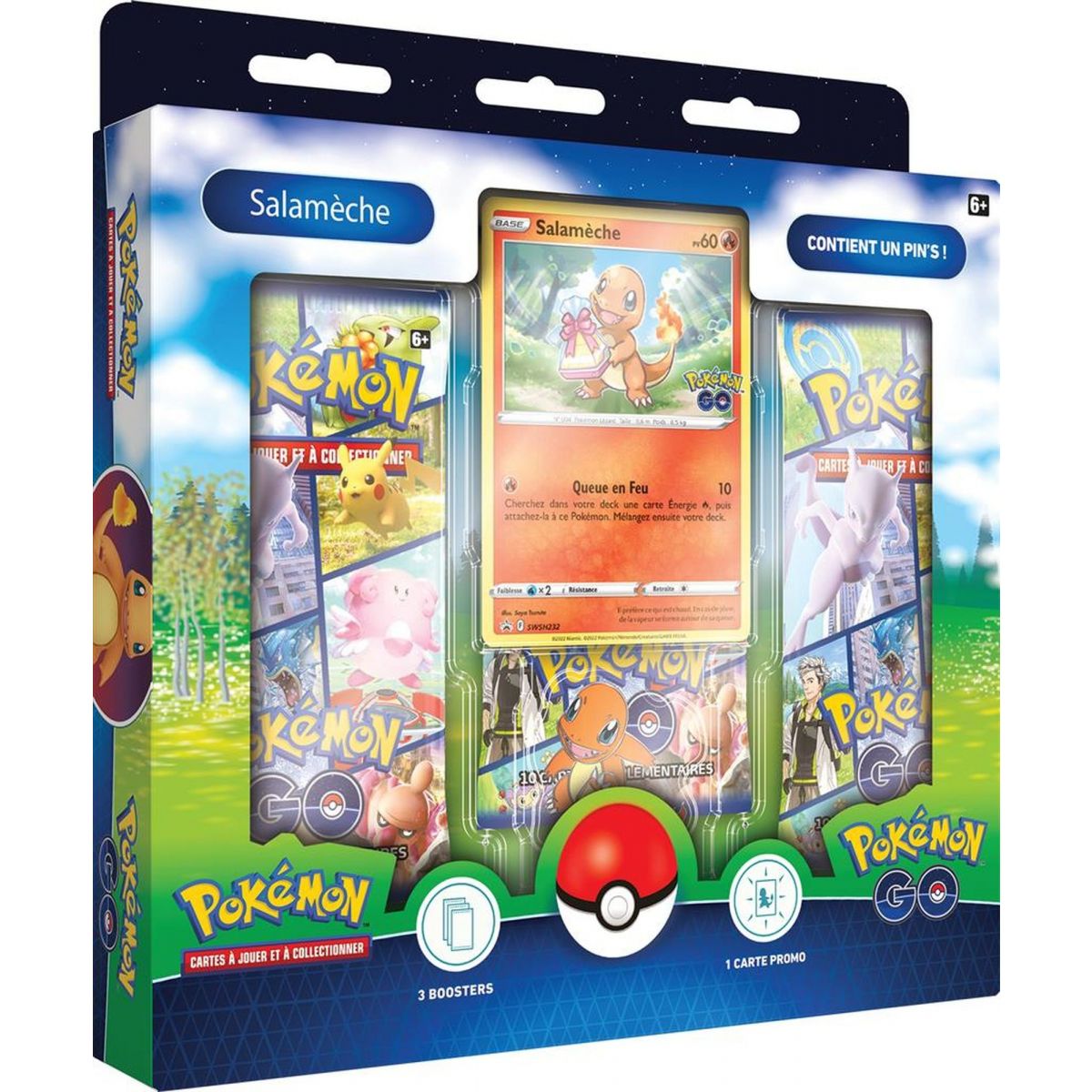 Pokémon - Coffret Pin's - Starters Modèle Aléatoire - Pokémon GO [EB10.5] - FR