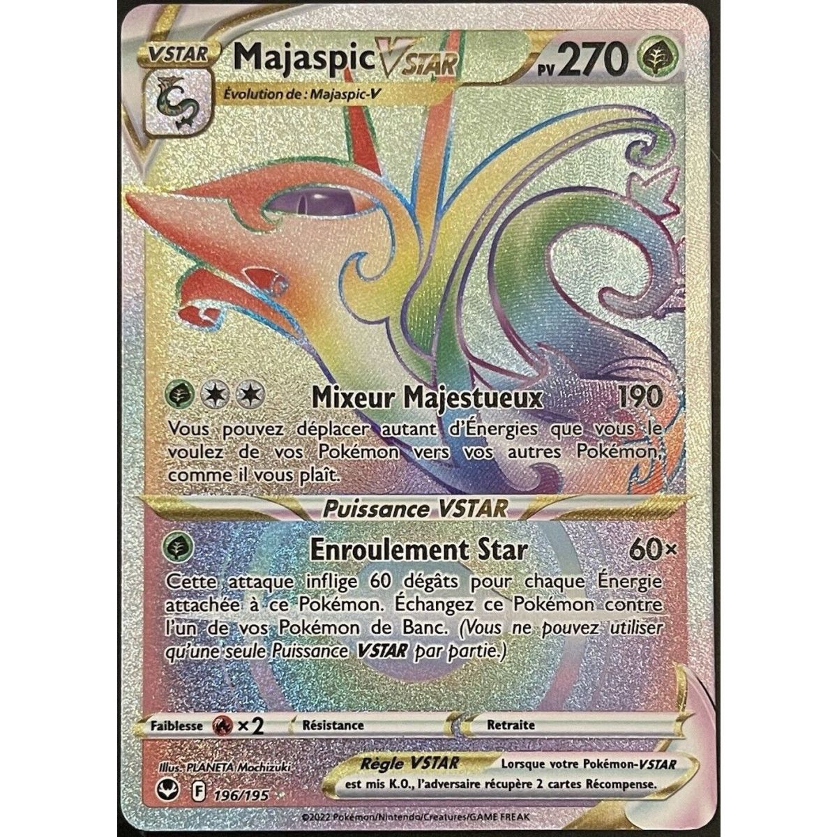 Majaspic VSTAR - Secret Rare 196/195 - Epee et Bouclier 12 Tempete Argentée