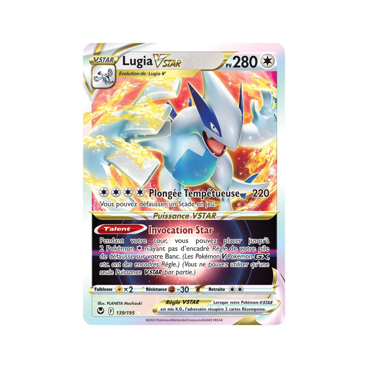Lugia VSTAR - Ultra Rare 139/195 - Epee et Bouclier 12 Tempete Argentée