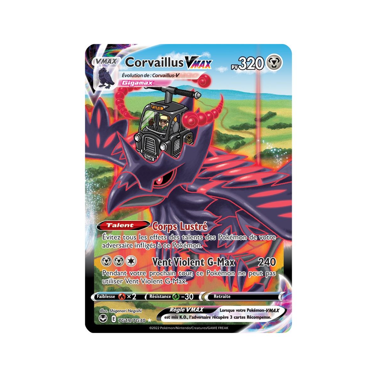 Corvaillus VMAX - Full Art Ultra Rare TG19/TG30 - Epee et Bouclier 12 Tempete Argentée