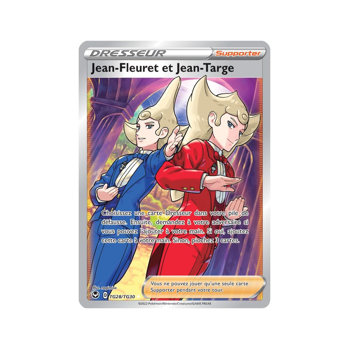 Jean-Fleuret et Jean-Targe - Full Art Ultra Rare TG28/TG30 - Epee et Bouclier 12 Tempete Argentée