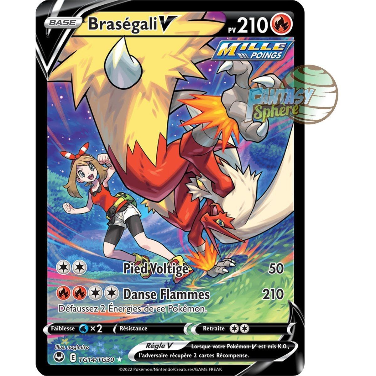 Braségali V - Full Art Ultra Rare TG14/TG30 - Epee et Bouclier 12 Tempete Argentée