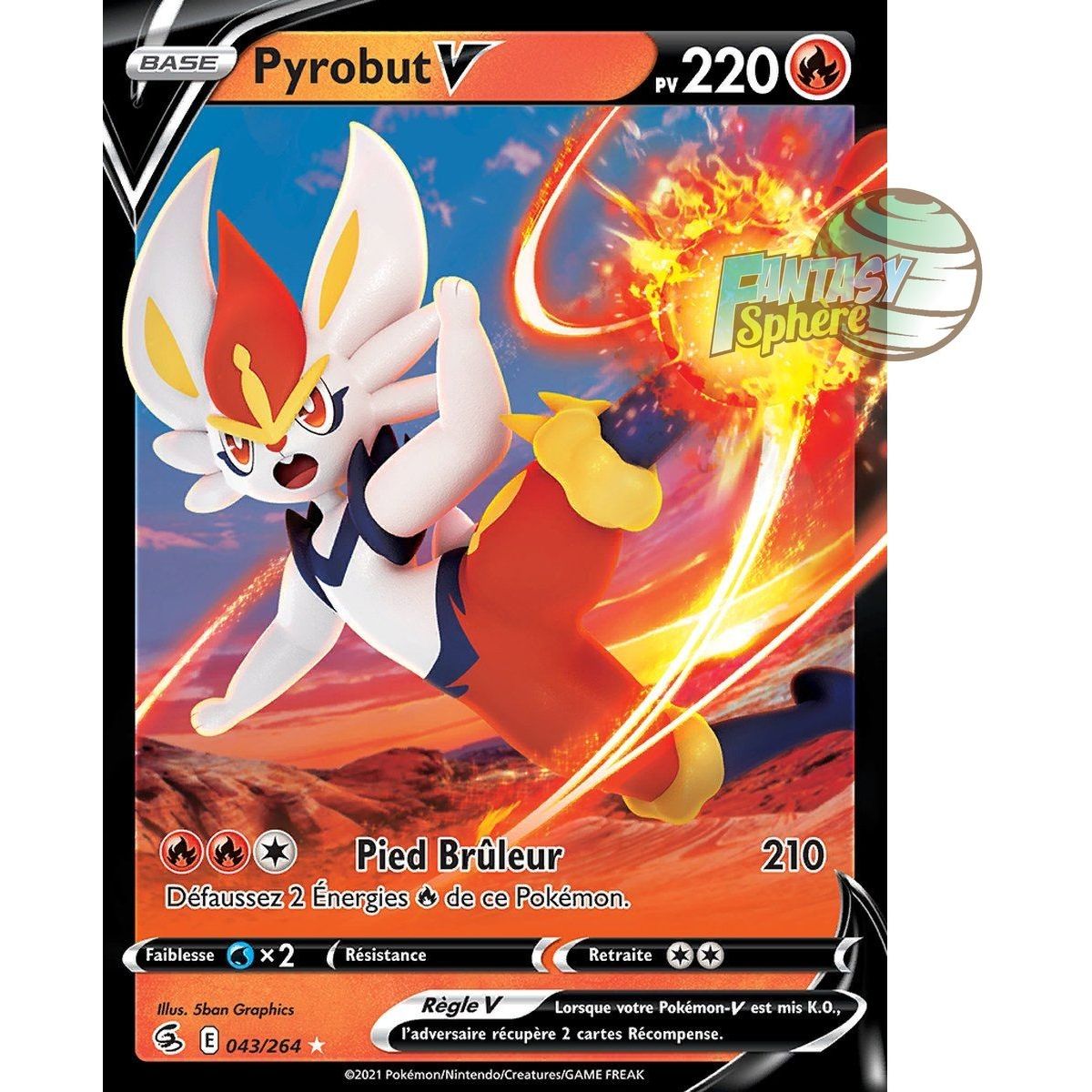 Item Pyrobut V - Ultra Rare 43/264 - Epee et Bouclier 8 Poing de Fusion