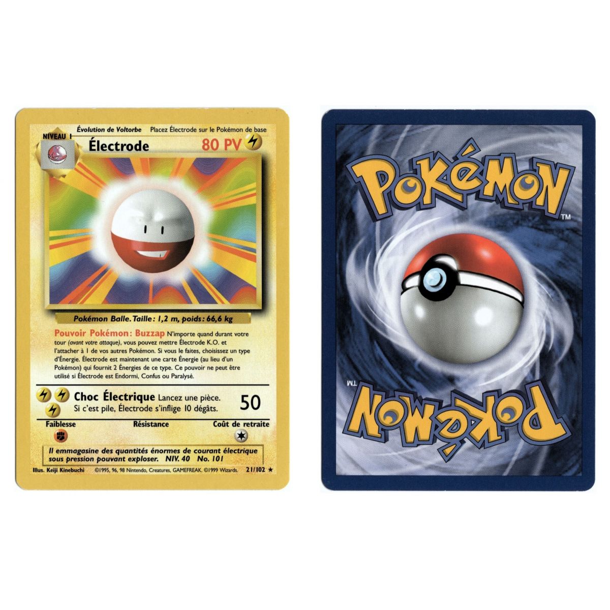 Electrode 21/102 Set de Base Rare 1st Français Voir Scan