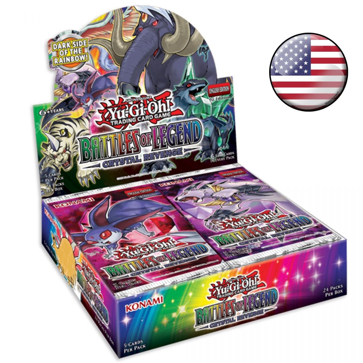 Item *US Print SEALED* Yu-Gi-Oh! - Display - Boite de 24 Boosters - Battles of Legend : Crystal Revenge - AMERICAIN