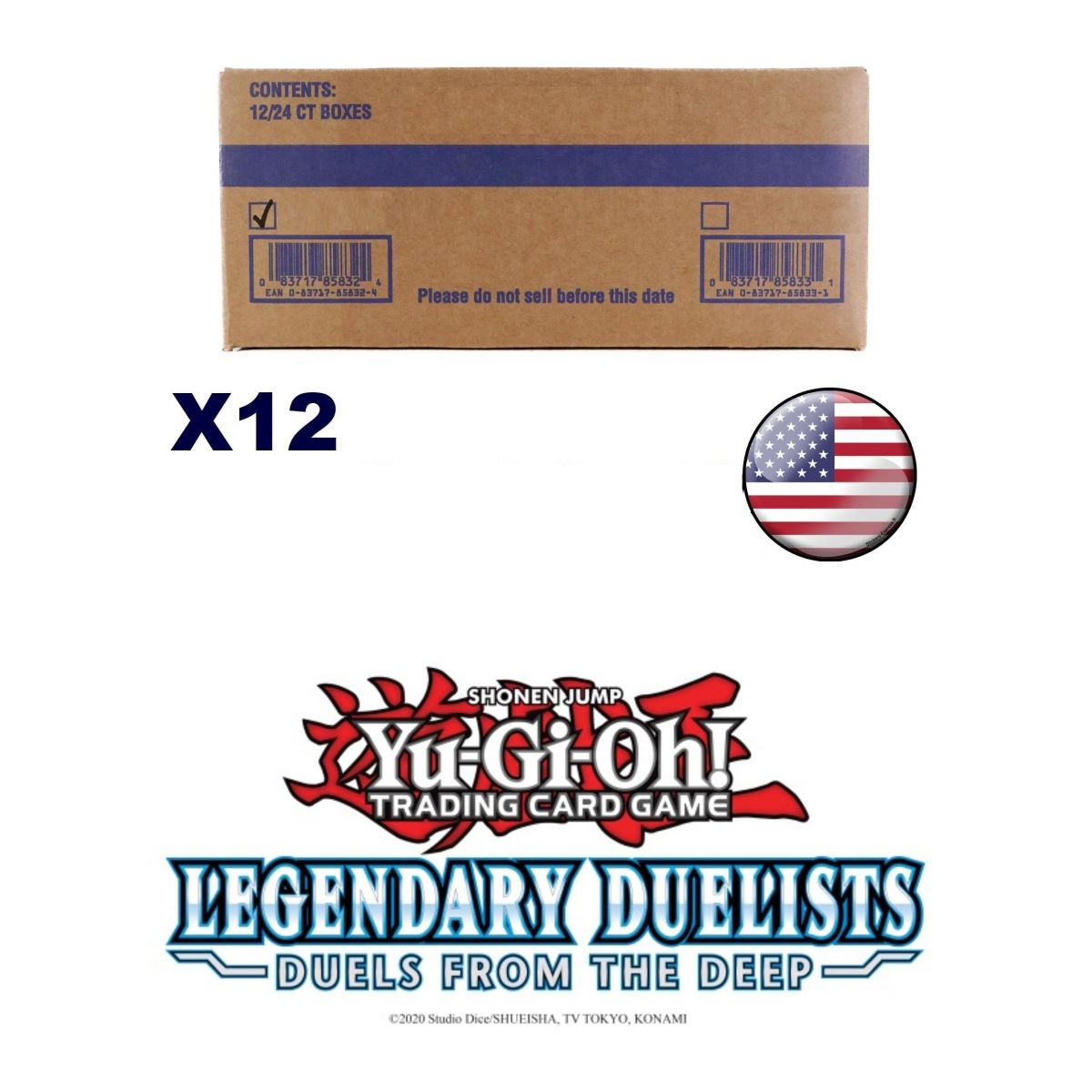 Item *US Print SEALED* Yu-Gi-Oh! - Case - 12 Boite de 36 Boosters - Legendary Duelists : Duels from the Deep - AMERICAIN