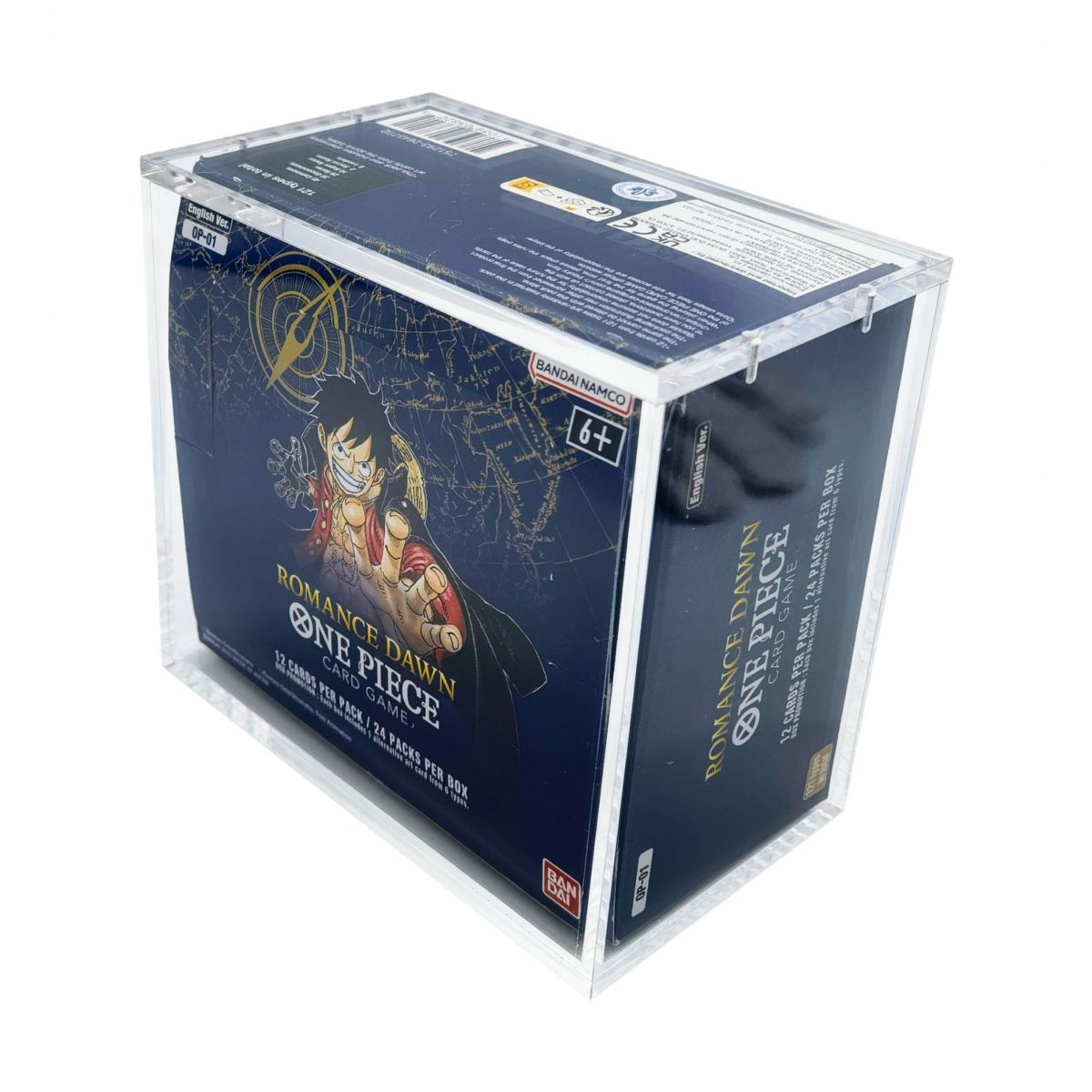 Item Treasurewise - Boîte de protection Plexiglass pour Boite de Boosters One Piece Anglaise 1st Print pour OP01 et OP02