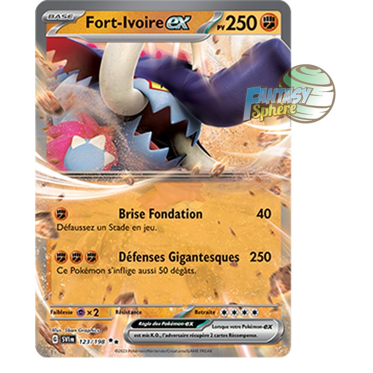 Fort-Ivoire EX - Double Rare 123/198 - Ecarlate et Violet