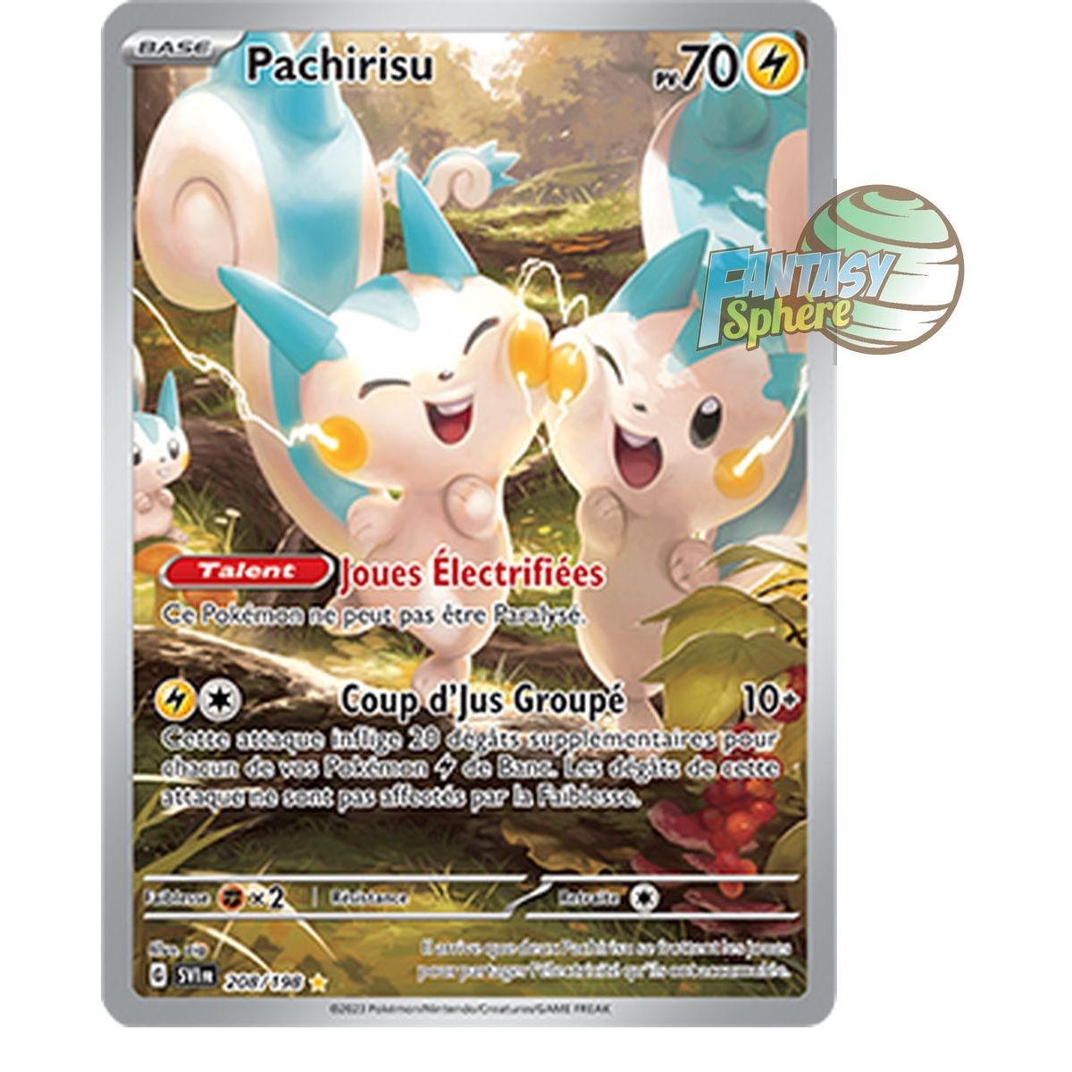Pachirisu - Illustration Rare 208/198 - Ecarlate et Violet