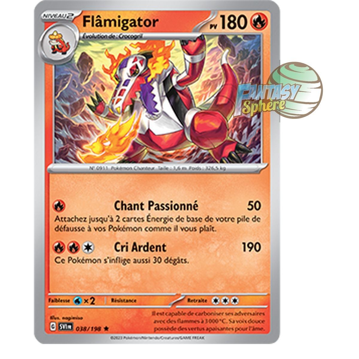 Flâmigator - Holo Rare 38/198 - Ecarlate et Violet