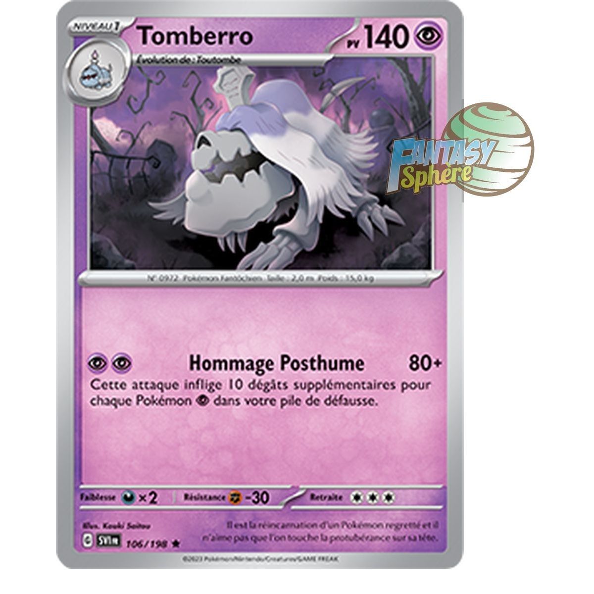 Tomberro - Holo Rare 106/198 - Ecarlate et Violet