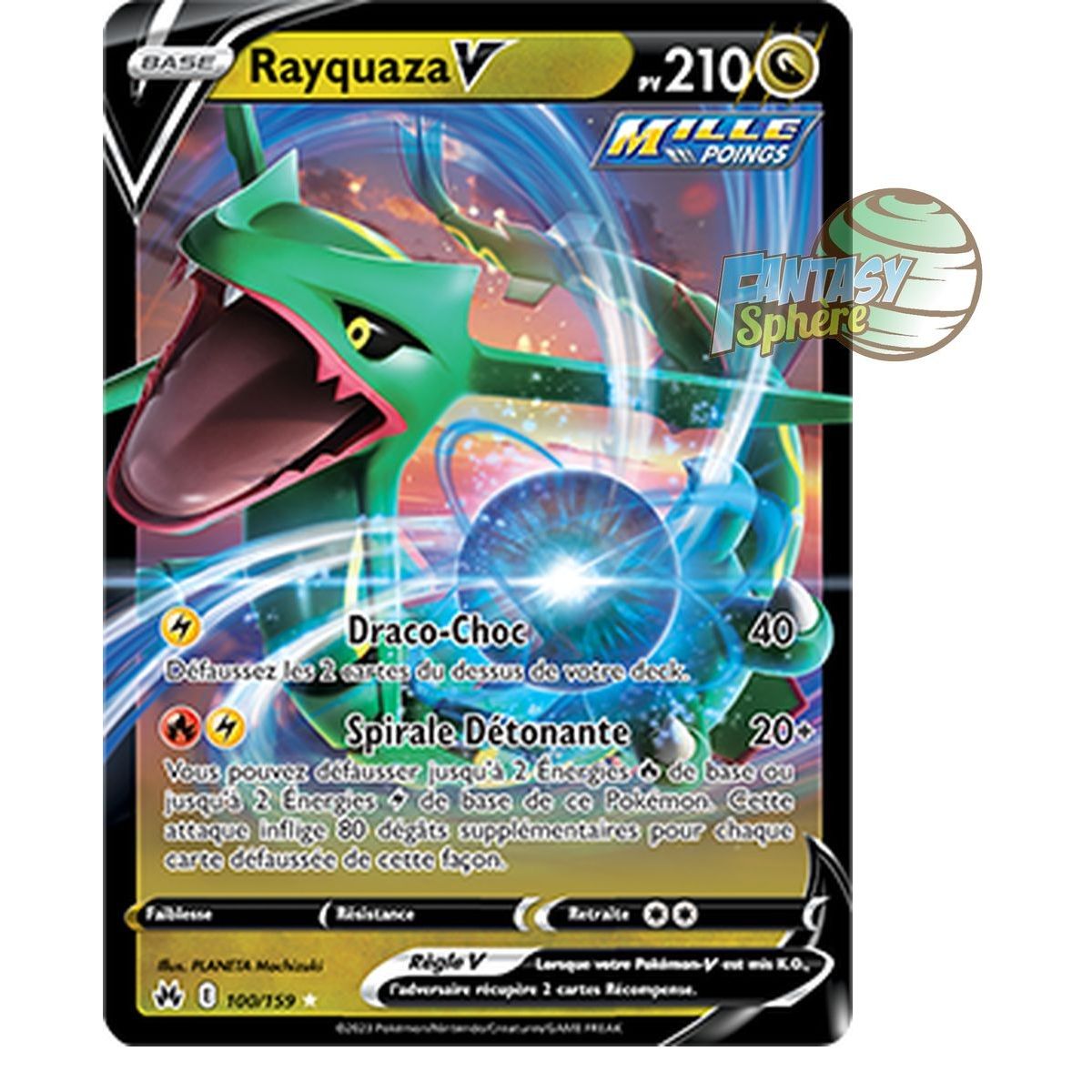 Rayquaza V - Ultra Rare 100/159 - Epee et Bouclier 12.5 Zenith Supreme