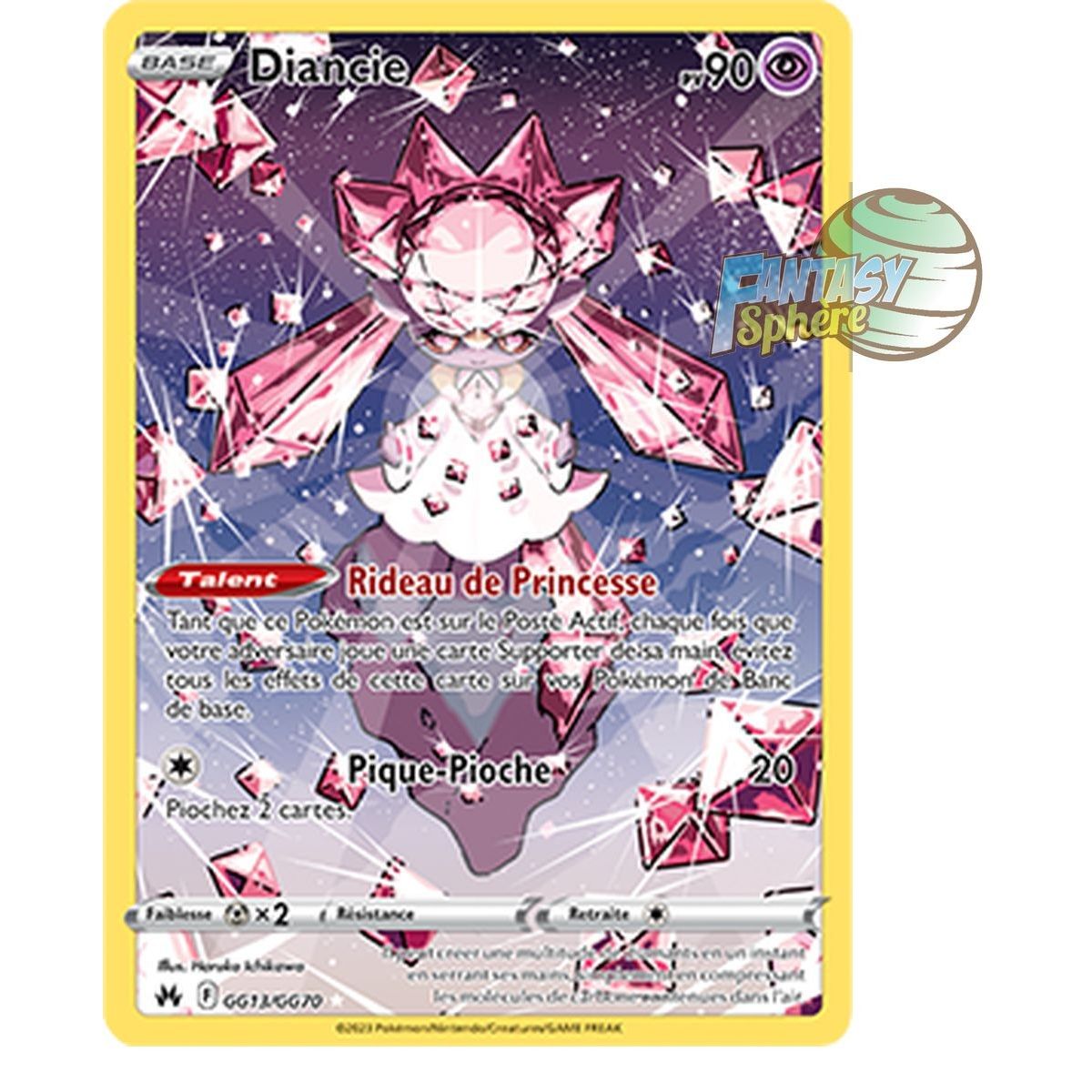 Diancie - Rare GG13/GG70 - Epee et Bouclier 12.5 Zenith Supreme