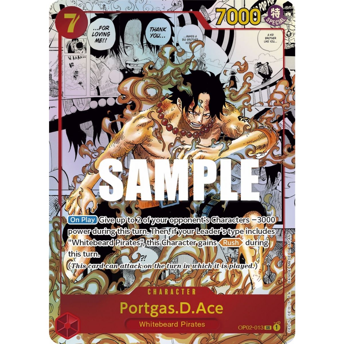 Item Portgas.D.Ace - SEC Super Parallel OP02-013 - OP02 Paramount War