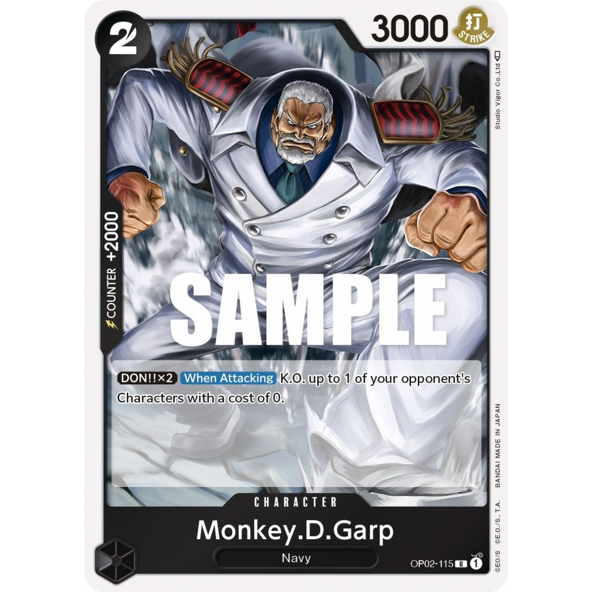 Item Monkey.D.Garp (115) - R  OP02-115 - OP02 Paramount War