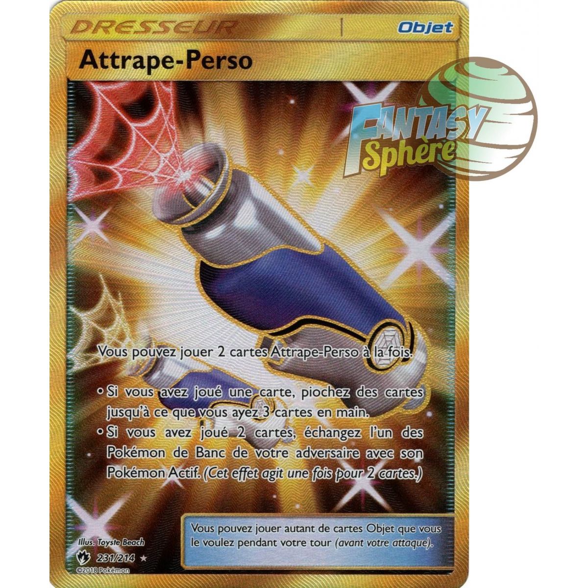 Attrape-Perso - Secret Rare 231/214 - Soleil et Lune 8 Tonnerre Perdu