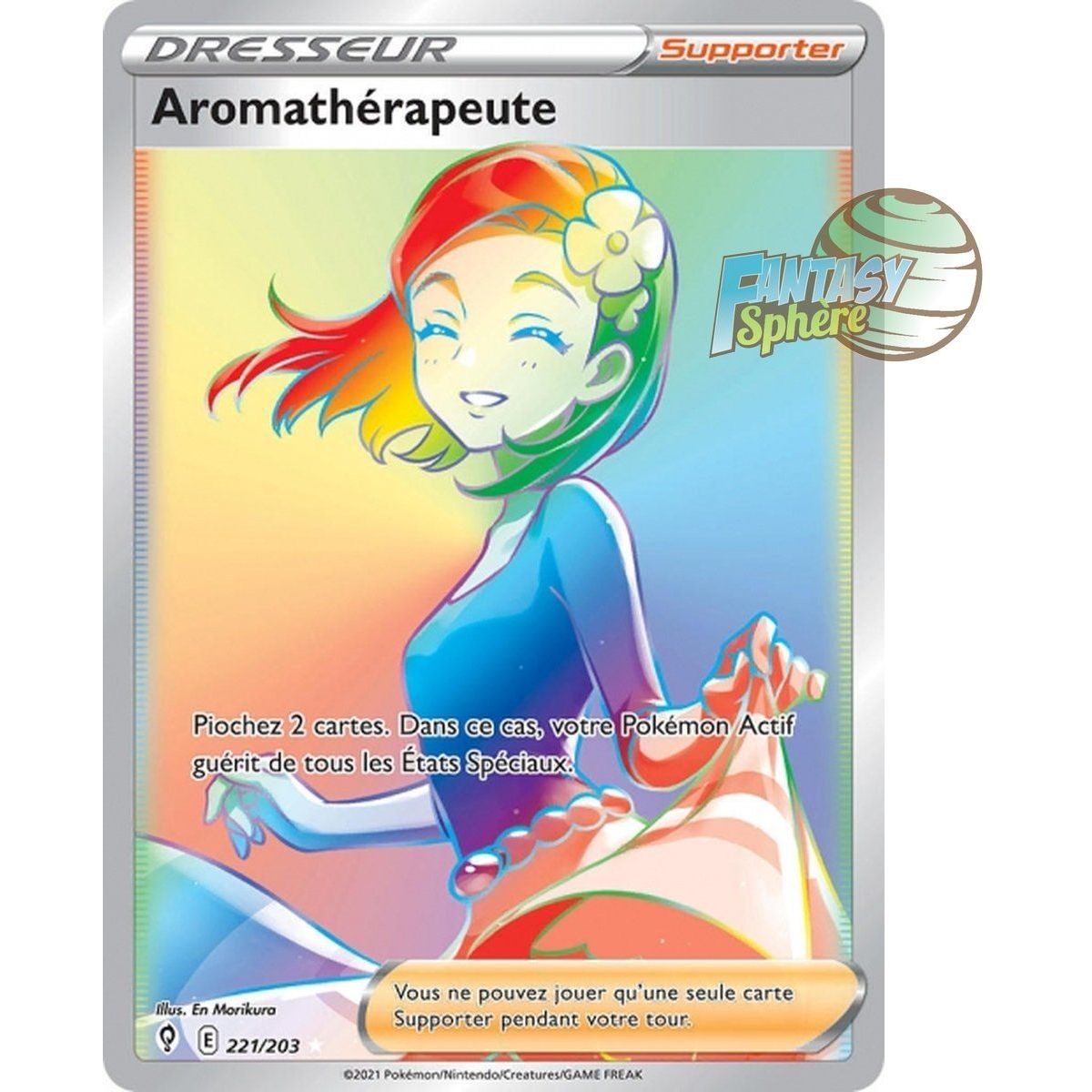 Aromathérapeute - Secret Rare 221/203 - Epee et Bouclier 7 Evolution Celeste