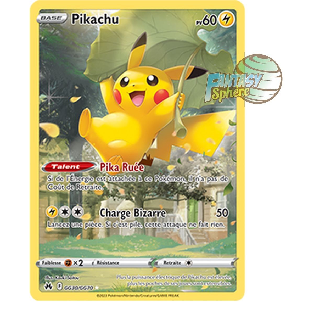 Pikachu - Rare GG30/GG70 - Epee et Bouclier 12.5 Zenith Supreme