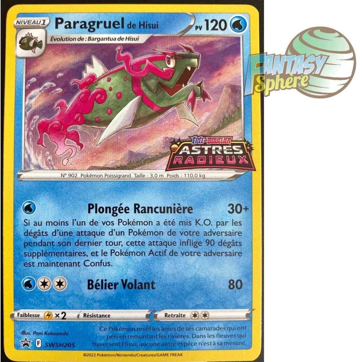 Pokémon Paragruel De Hisui Holo SWSH205 VF Francais