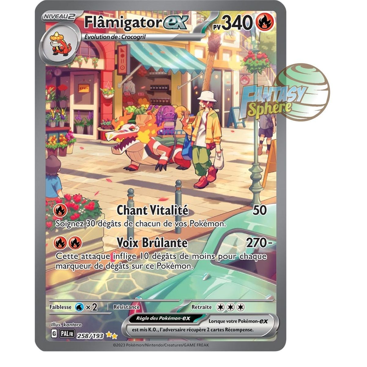 Flâmigator EX - Special Illustration Rare 258/193 - Ecarlate et Violet Evolution à Paldea
