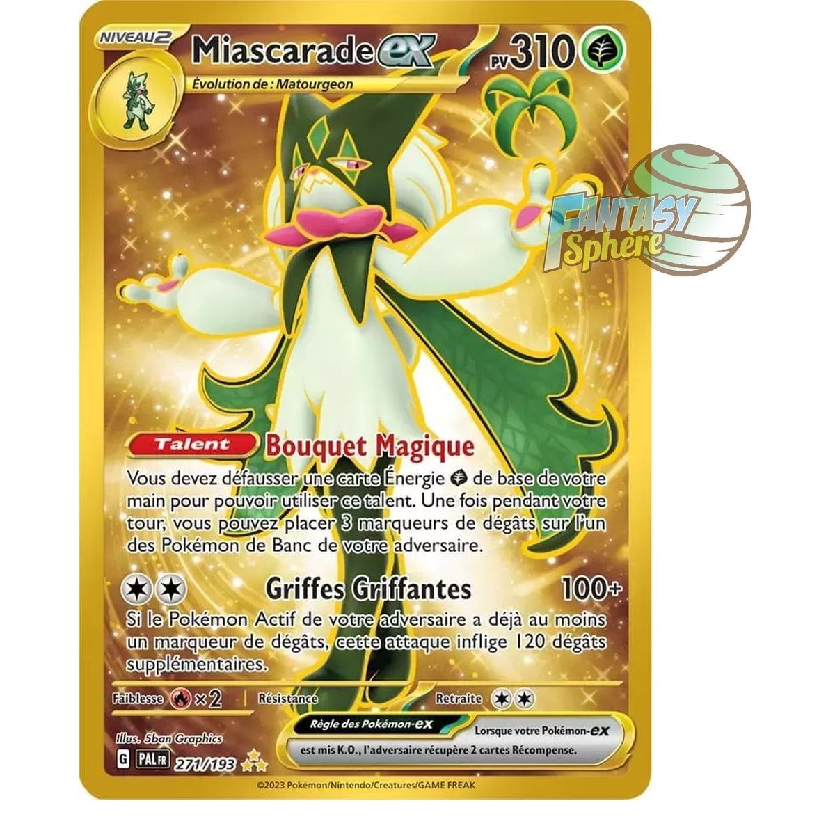 Miascarade EX - Hyper rare 271/193 - Ecarlate et Violet Evolution à Paldea