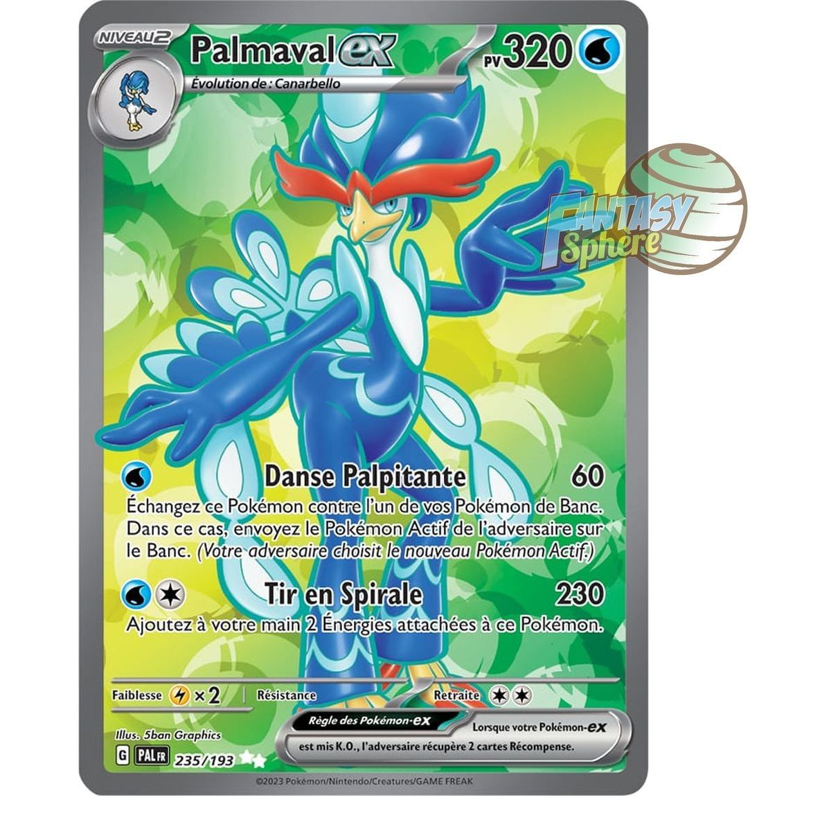 Palmaval EX - Ultra Rare 235/193 - Ecarlate et Violet Evolution à Paldea