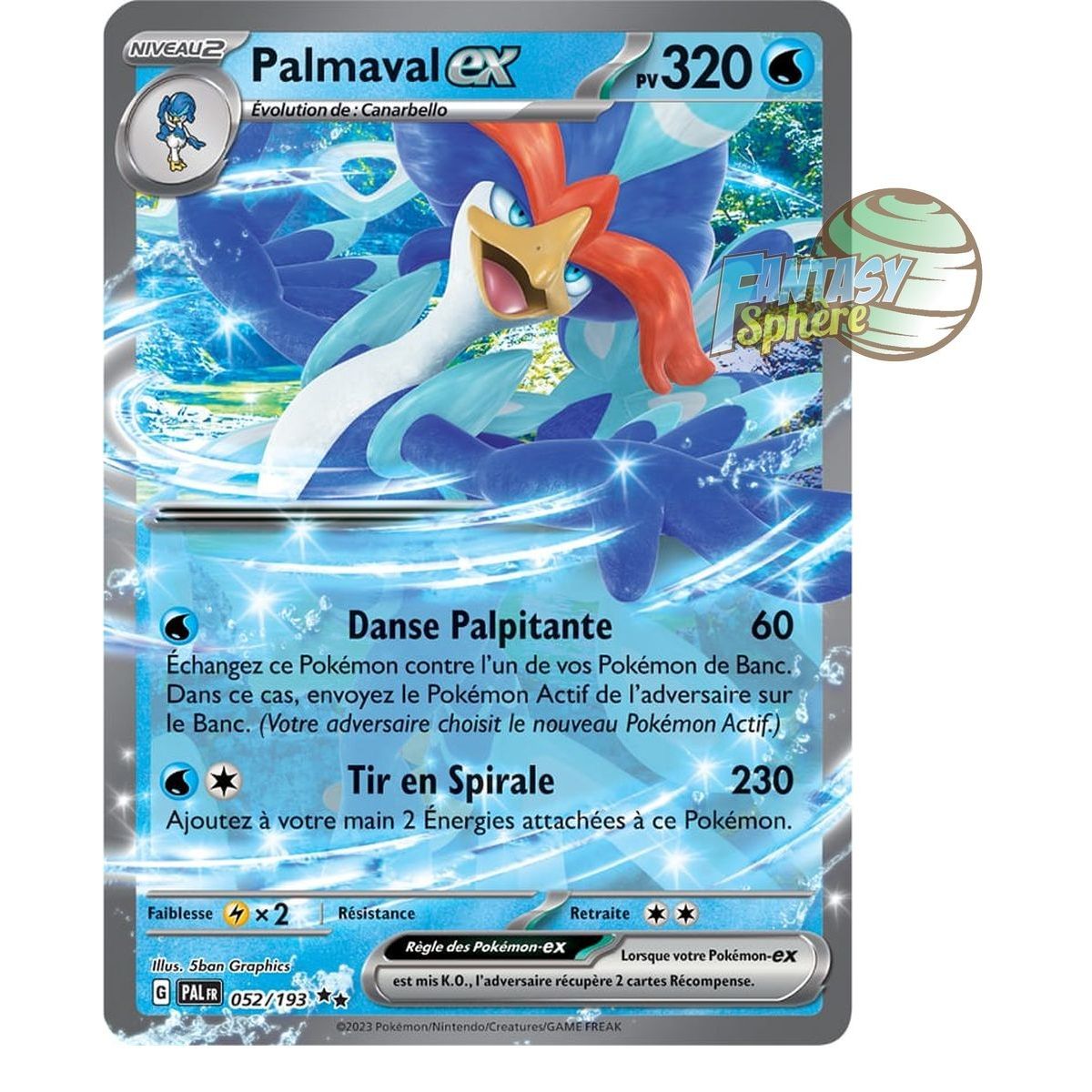 Palmaval EX - Double Rare 52/193 - Ecarlate et Violet Evolution à Paldea