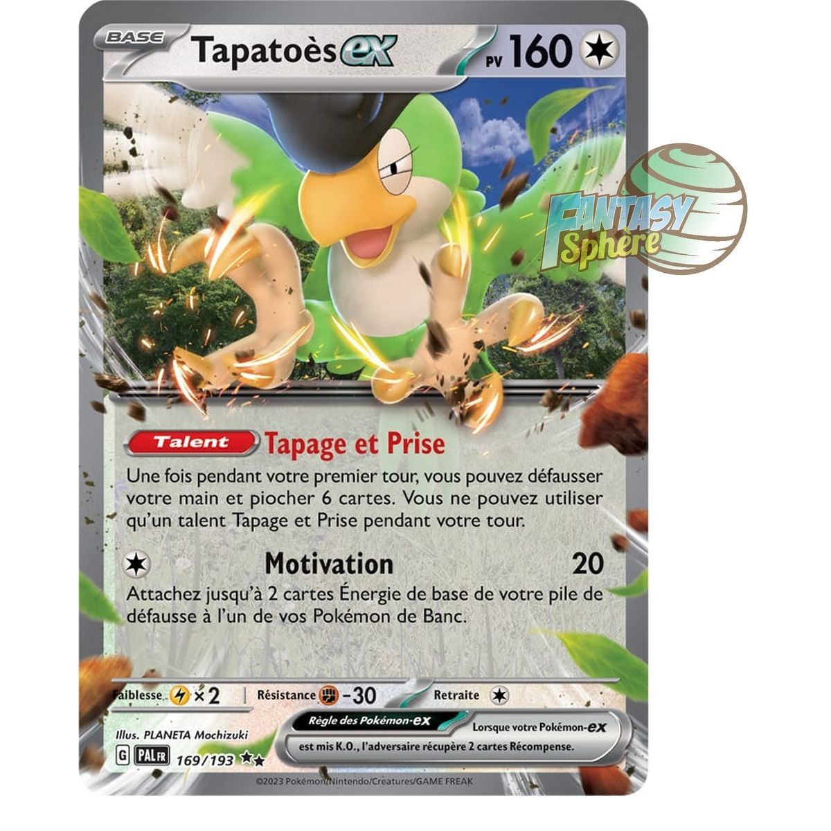 Tapatoès EX - Double Rare 169/193 - Ecarlate et Violet Evolution à Paldea