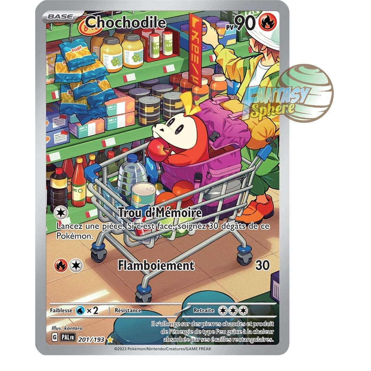Chochodile - Illustration Rare 201/193 - Ecarlate et Violet Evolution à Paldea