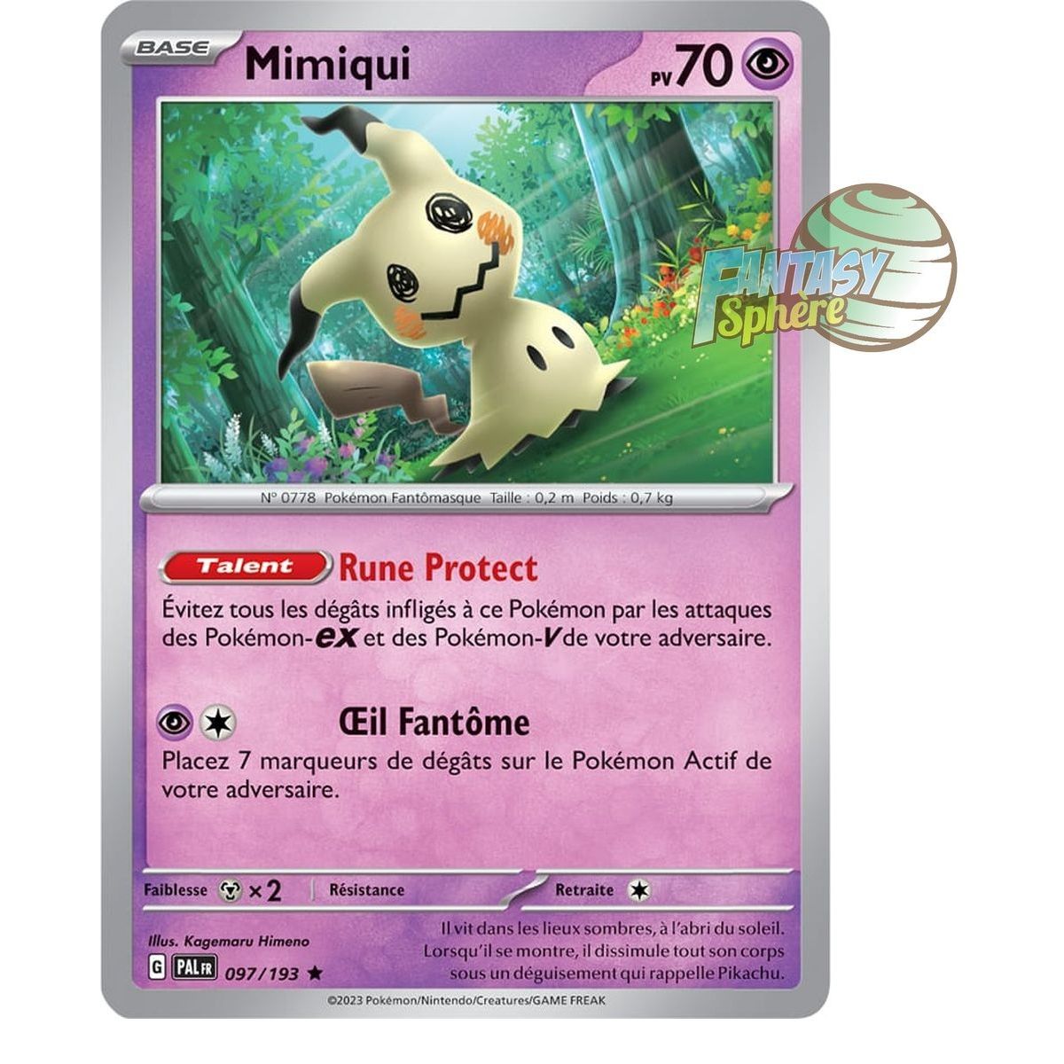 Mimiqui - Holo Rare 97/193 - Ecarlate et Violet Evolution à Paldea