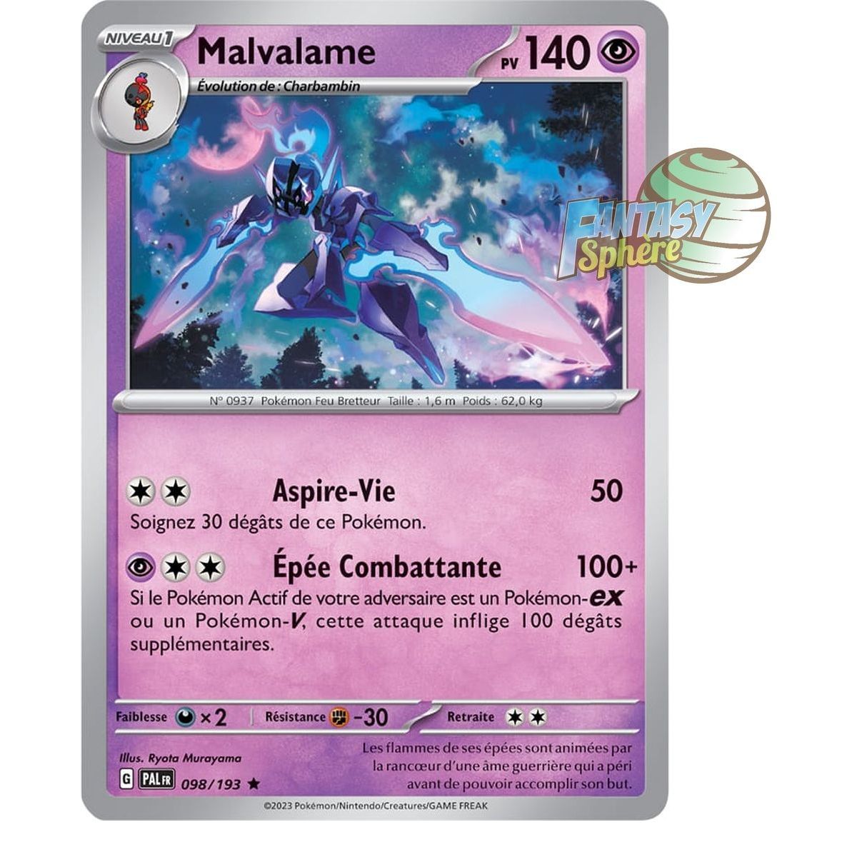 Malvalame - Holo Rare 98/193 - Ecarlate et Violet Evolution à Paldea