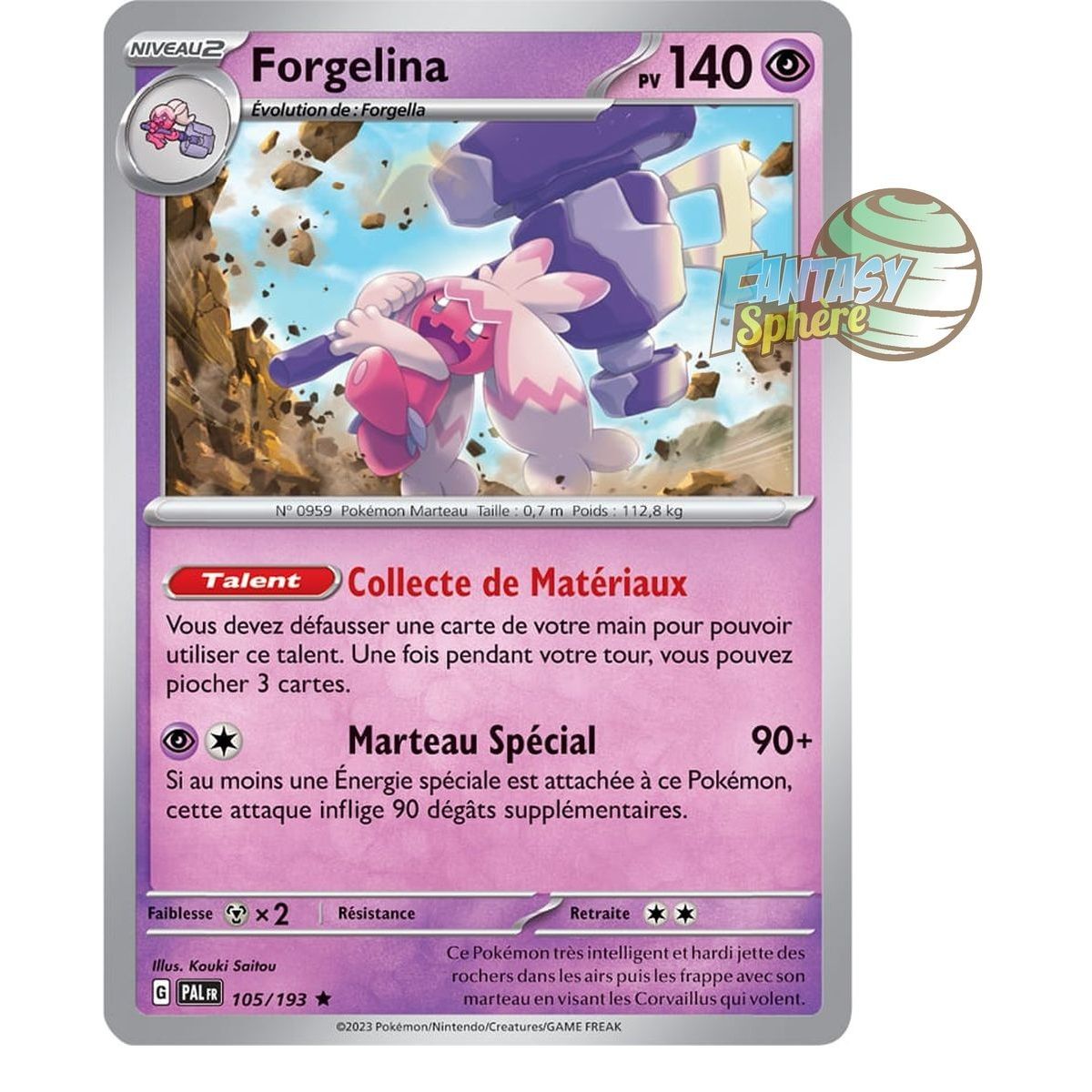 Forgelina - Holo Rare 105/193 - Ecarlate et Violet Evolution à Paldea