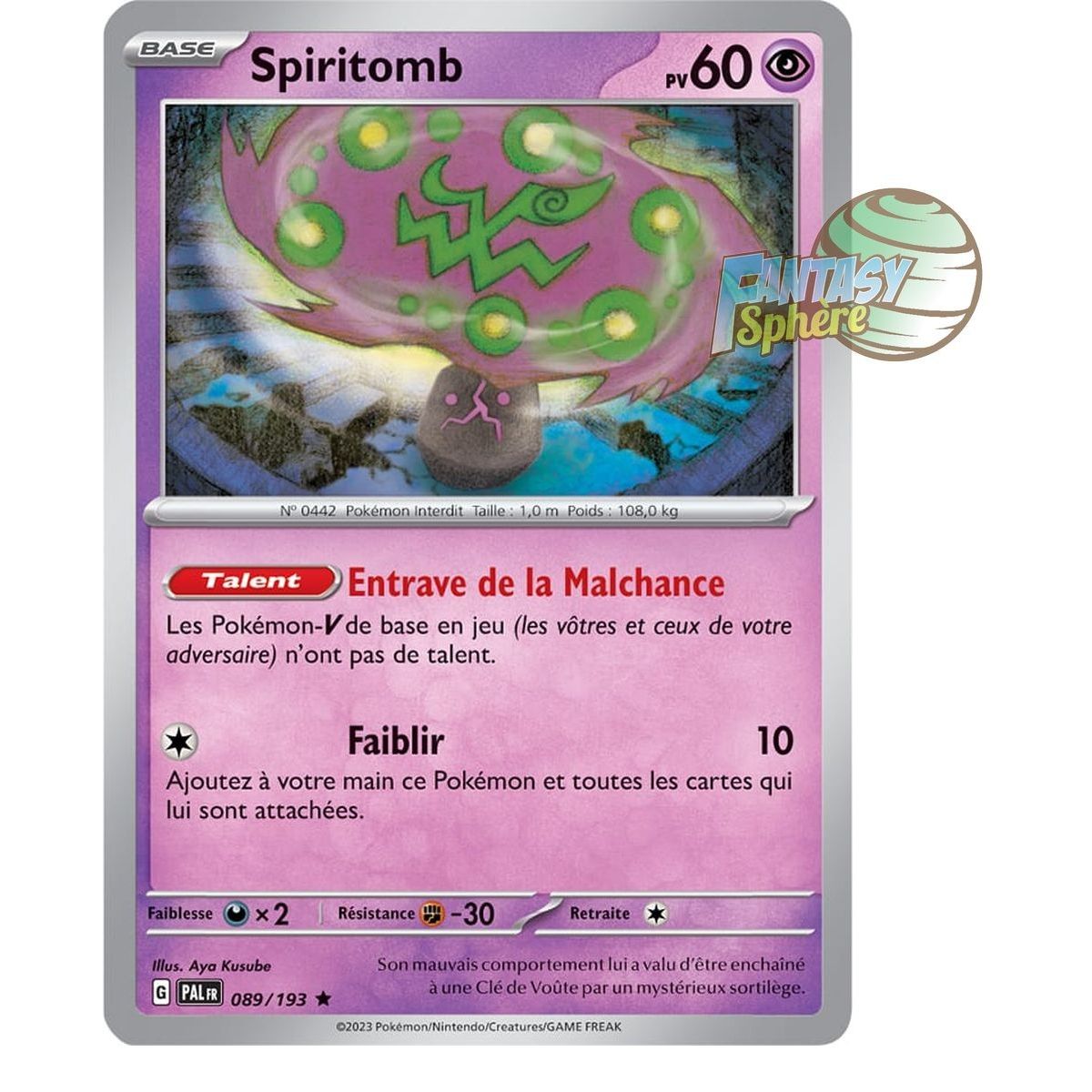 Spiritomb - Reverse 89/193 - Ecarlate et Violet Evolution à Paldea