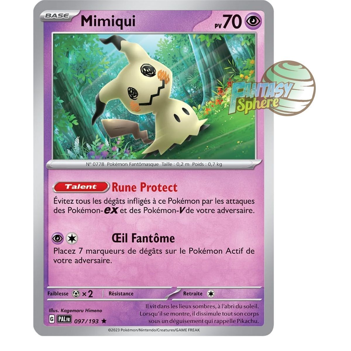 Item Mimiqui - Reverse 97/193 - Ecarlate et Violet Evolution à Paldea