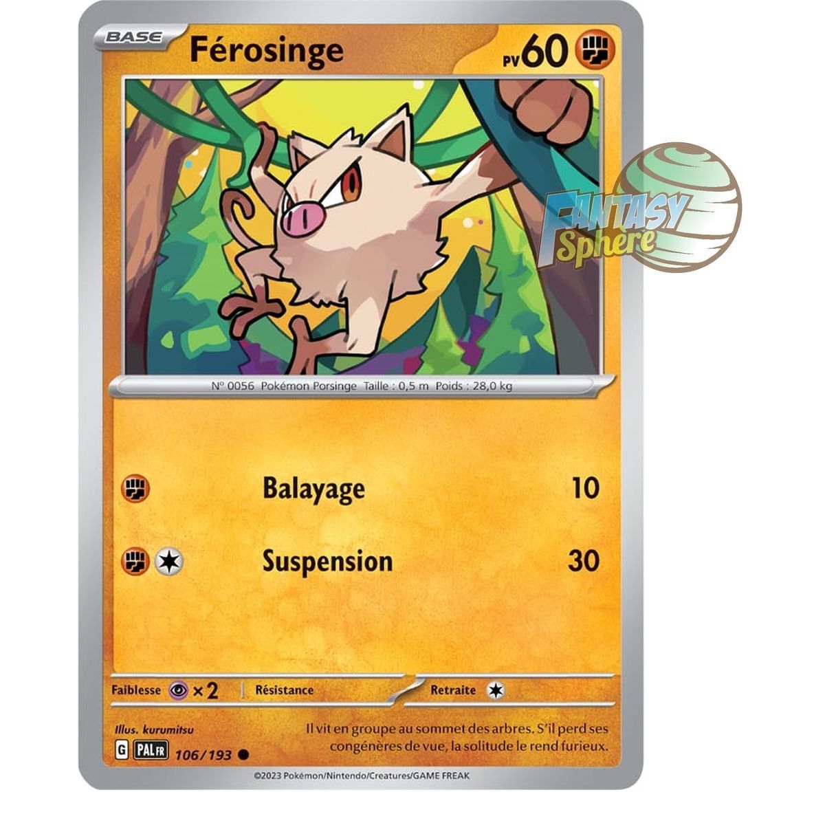 Item Férosinge - Reverse 106/193 - Ecarlate et Violet Evolution à Paldea