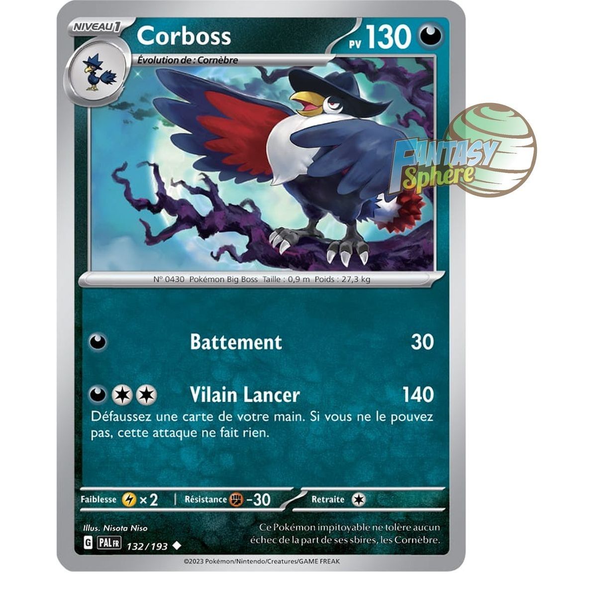 Corboss - Reverse 132/193 - Ecarlate et Violet Evolution à Paldea