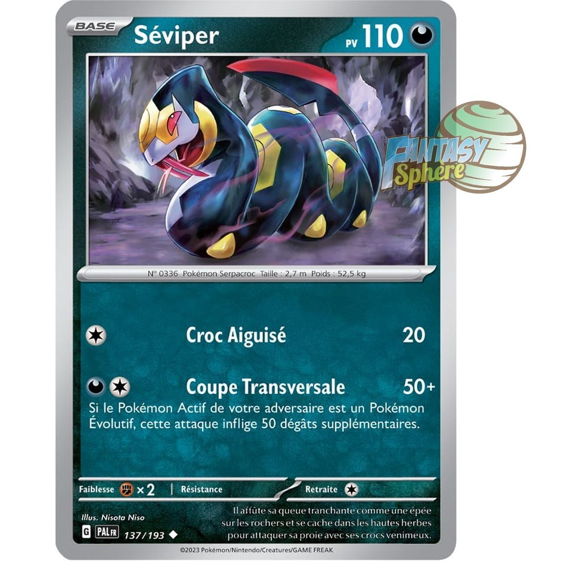 Séviper - Reverse 137/193 - Ecarlate et Violet Evolution à Paldea