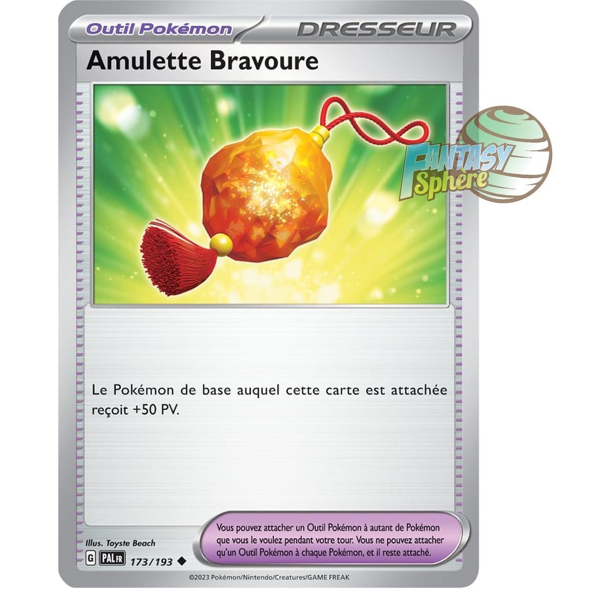 Item Amulette Bravoure - Reverse 173/193 - Ecarlate et Violet Evolution à Paldea