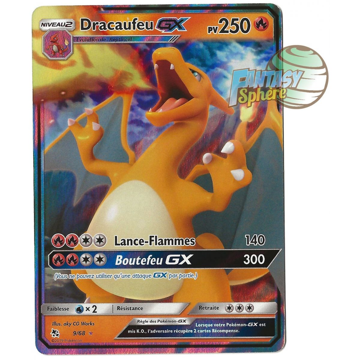 Dracaufeu GX - Ultra Rare 9/68 - Soleil et Lune 11.5 Destinees Occultes