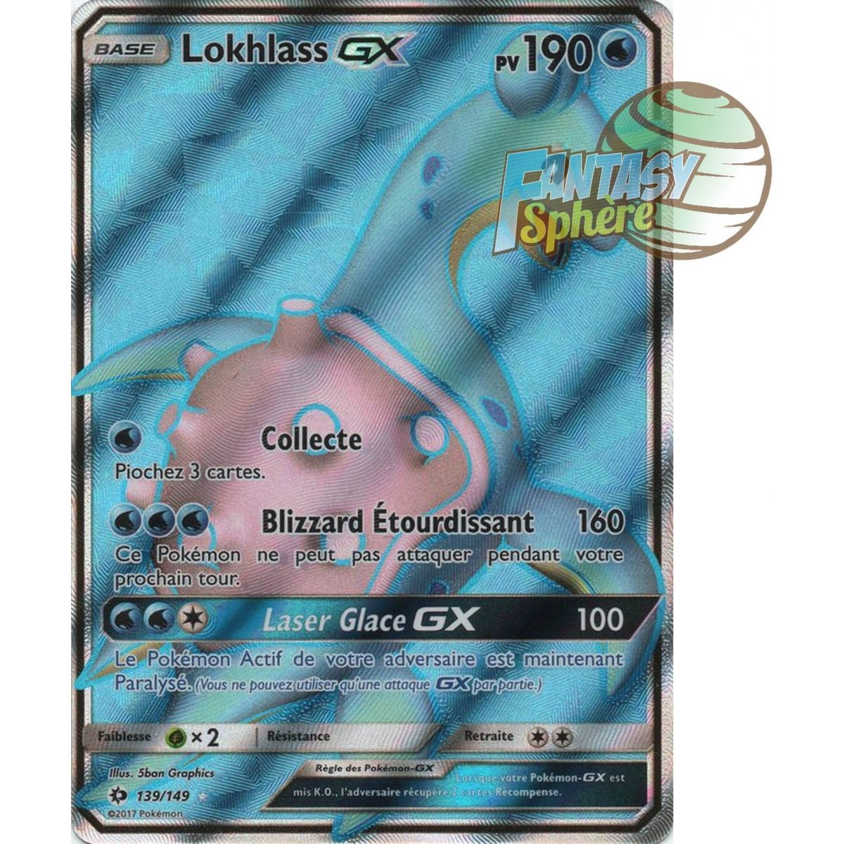 Item Lokhlass GX - Full Art Ultra Rare  139/149 - Soleil et Lune 1