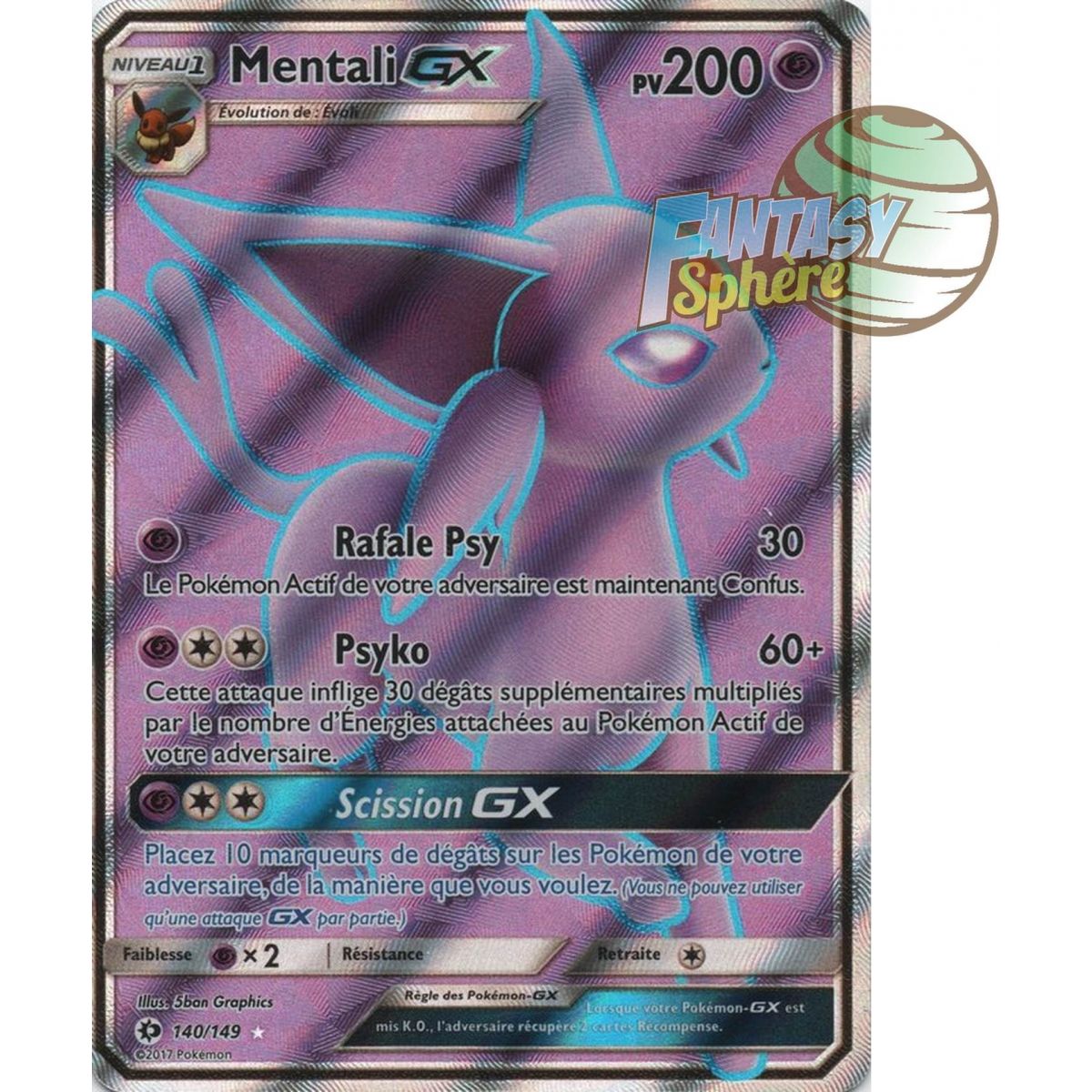 Item Mentali GX - Full Art Ultra Rare  140/149 - Soleil et Lune 1