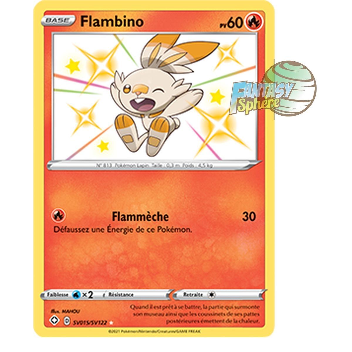 Flambino - Shiny SV015/SV122 - Epee et Bouclier 4.5 Destinées Radieuses