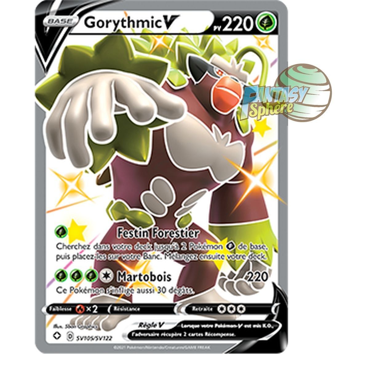 Gorythmic-V - Full Art Ultra Rare SV105/SV122 - Epee et Bouclier 4.5 Destinées Radieuses