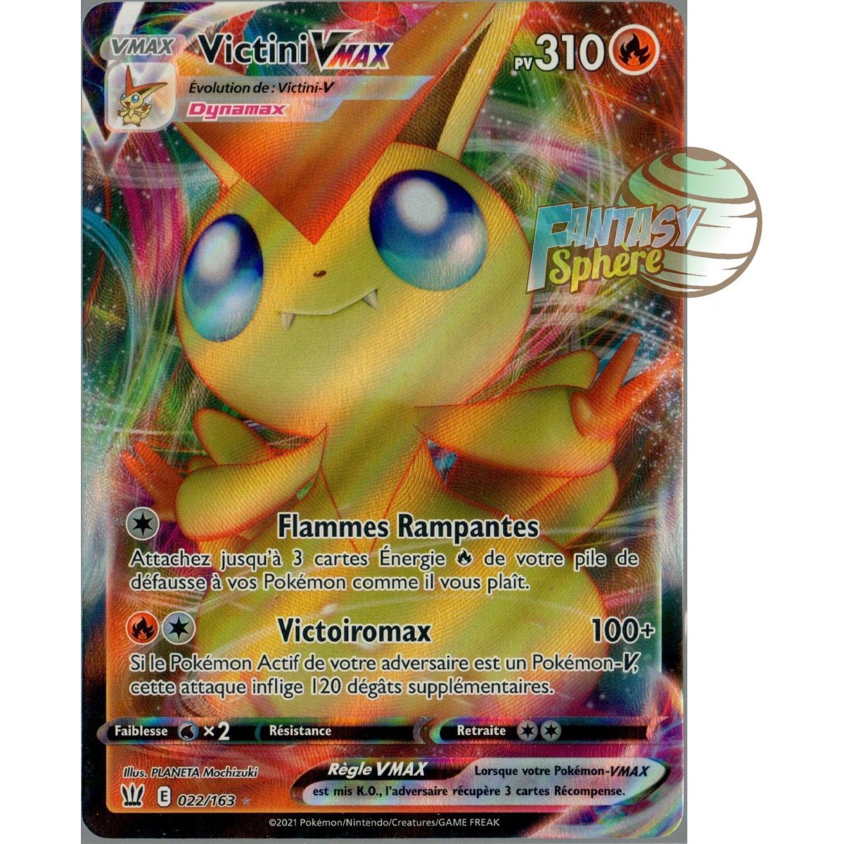 Victini VMAX - Full Art Ultra Rare 22/163 - Epee et Bouclier 5 Style de Combat