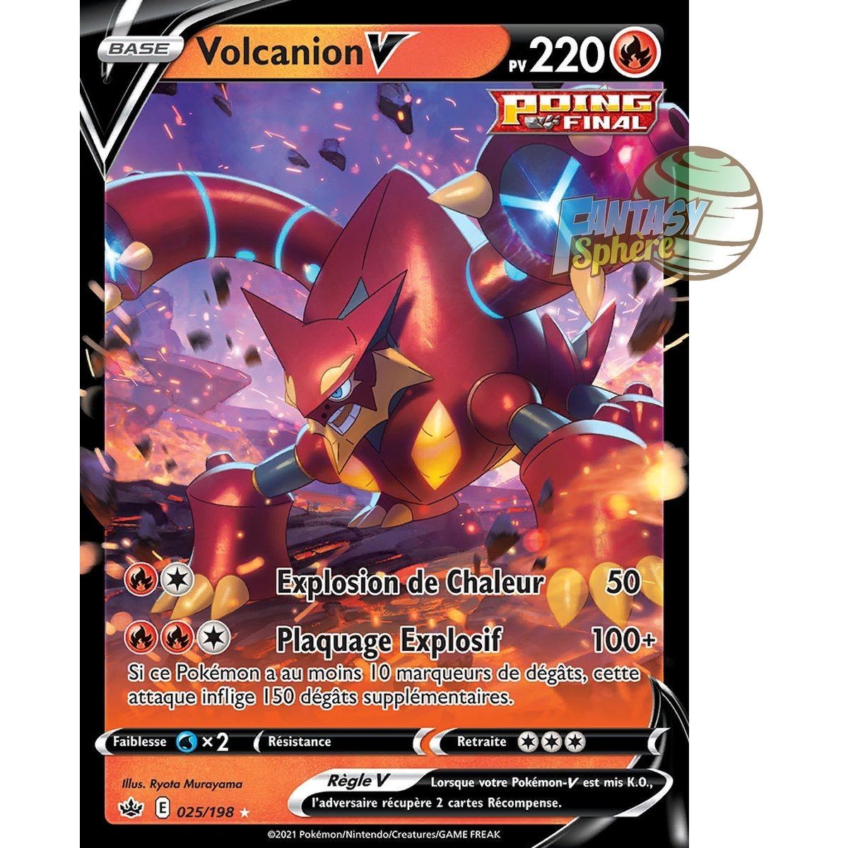 Volcanion V - Ultra Rare 25/198 - Epee et Bouclier 6 Regne de Glace