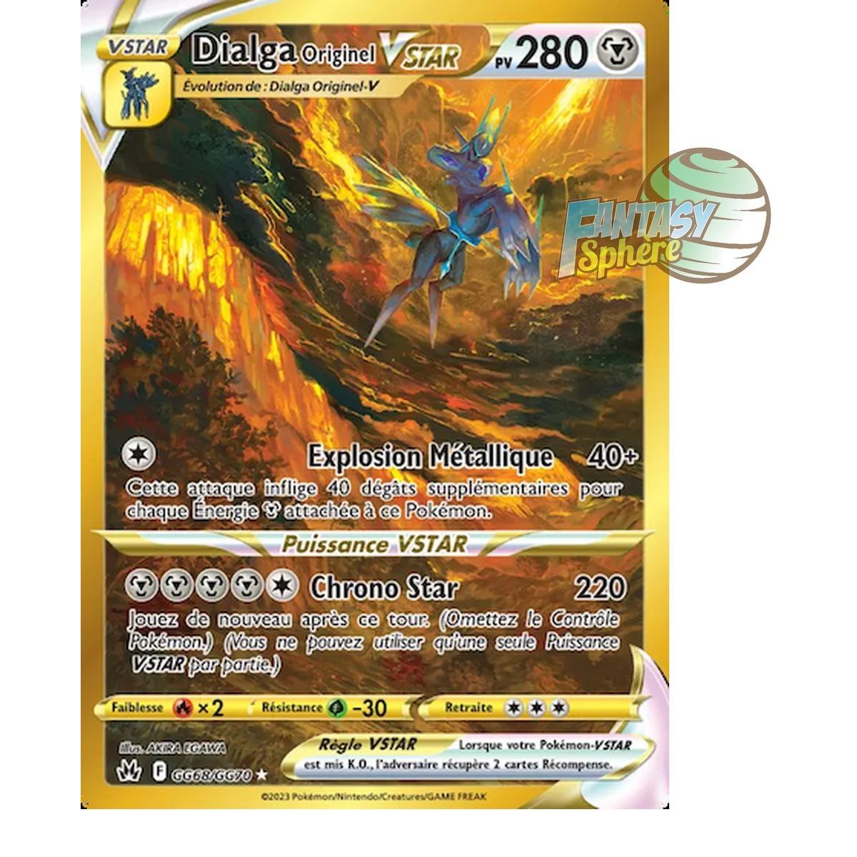 Item Dialga Originel VSTAR - Secrete Rare GG68/GG70 - Epee et Bouclier 12.5 Zenith Supreme