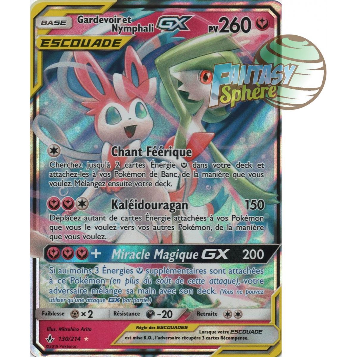 Item Gardevoir et Nymphali GX - Ultra Rare 130/214 - Soleil et Lune 10 Alliance Infaillible