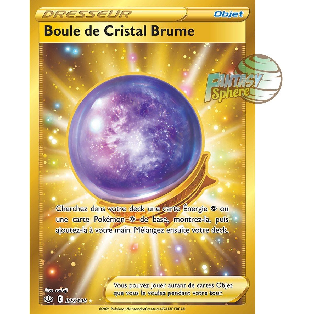 Item Boule de Cristal Brume - Secret Rare 227/198 - Epee et Bouclier 6 Regne de Glace