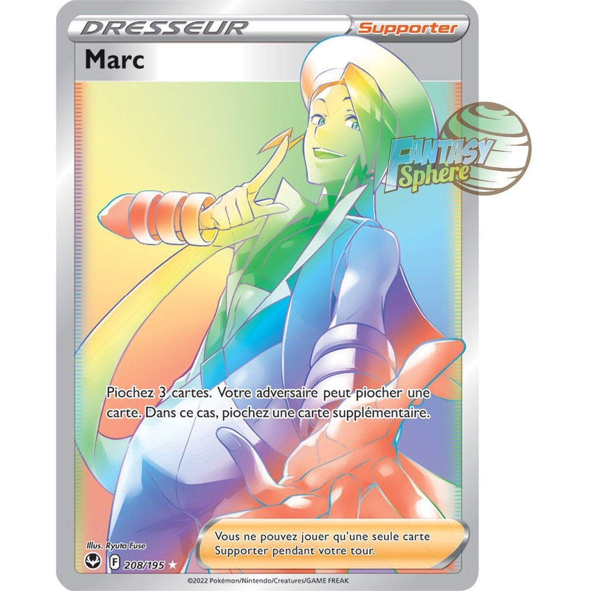 Marc - Secret Rare 208/195 - Epee et Bouclier 12 Tempete Argentée