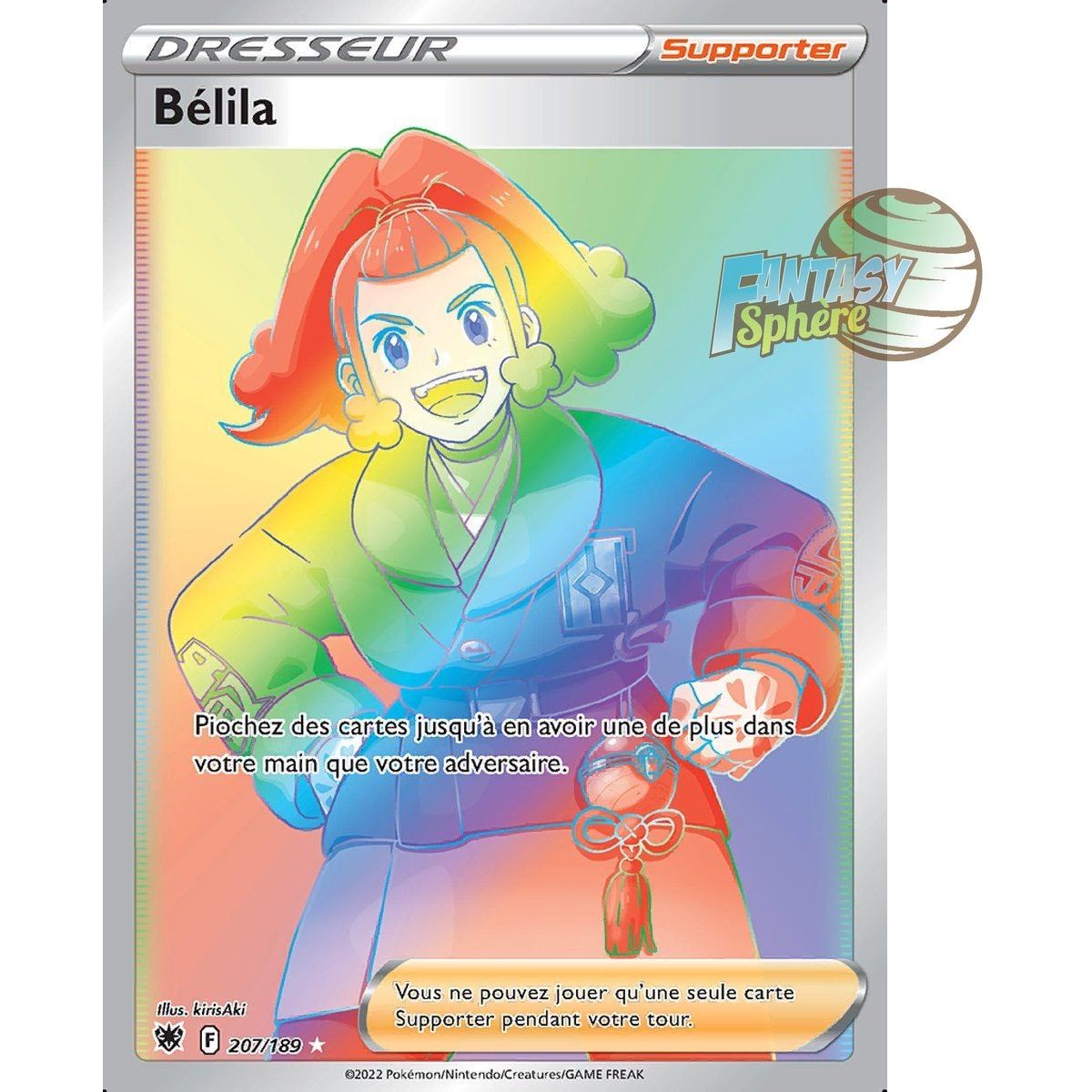 Bélila - Secret Rare 207/189 - Epee et Bouclier 10 Astres Radieux